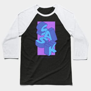 Cubist Sask A Vision in Blue and Purple Baseball T-Shirt